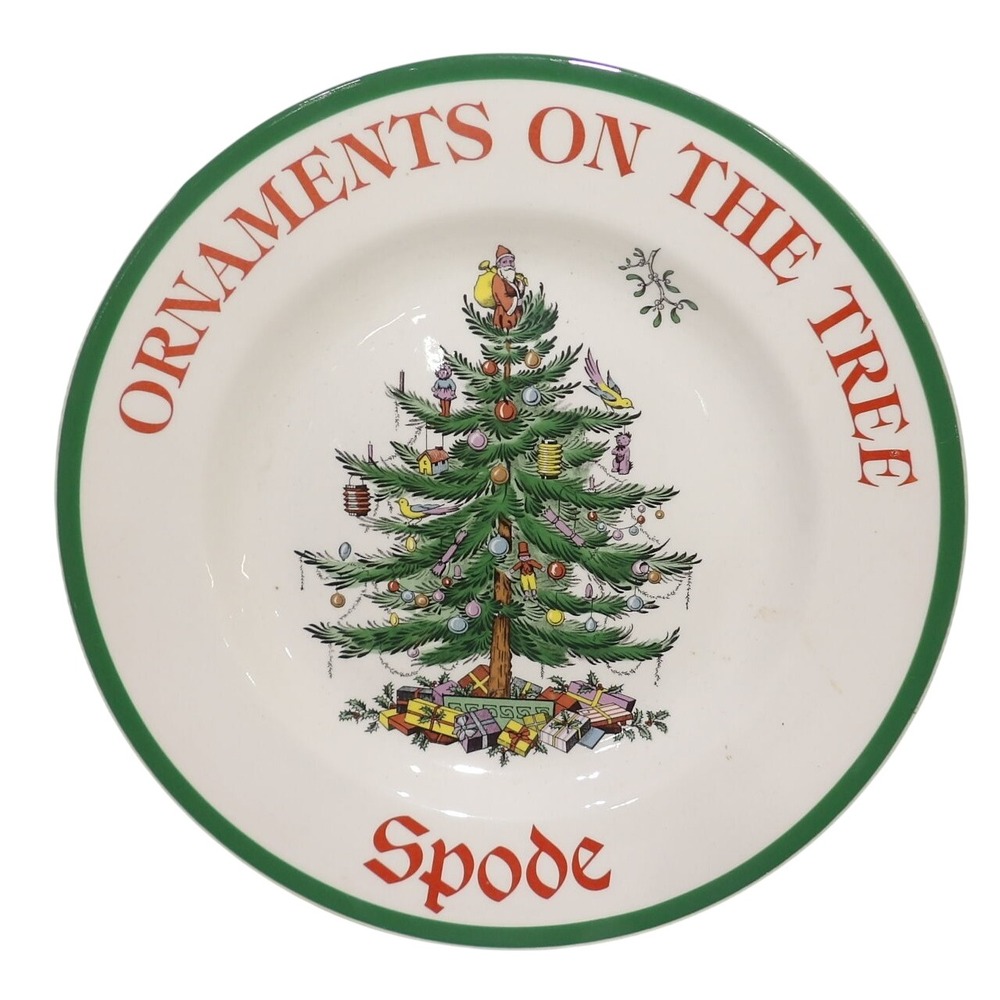 Spode Christmas Tree Ornaments on the Tree Plate 10.5 Inch Made England